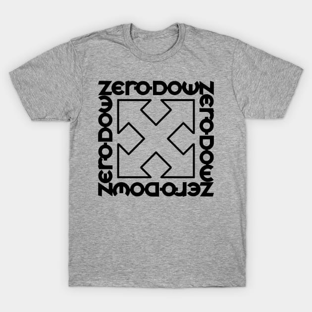 Zero Down Arrow Tee (inverse) T-Shirt by Unofficial Zero Down Fanstore